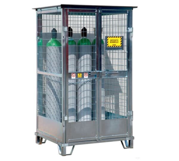 Box de stockage grillagé pour bouteilles de gaz