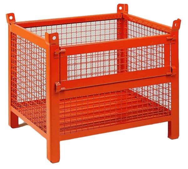 Caisse grillagée avec pieds + Demi-porte à l’avant
